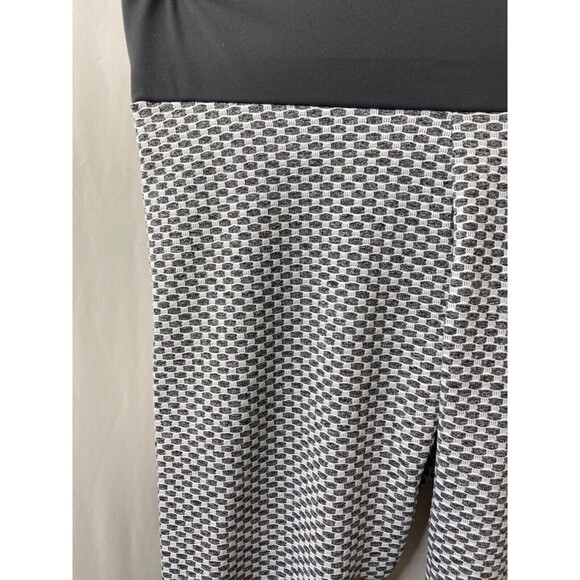 Women's Large Leggings Honeycomb Textured Scrunch Butt Grey Black Yoga Sporty - Picture 4 of 6